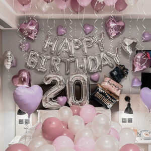【新品上市】流光紫生日氣球套餐