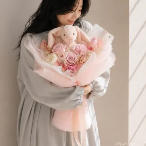 Jellycat 兔兔永生花束系列
